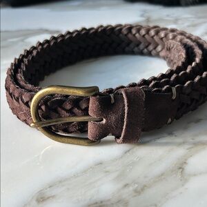 Taylor Stitch Braided Leather Belt in Brown
